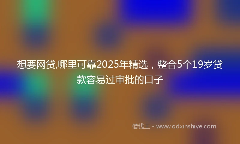 想要网贷,哪里可靠2025年精选，整合5个19岁贷款容易过审批的口子