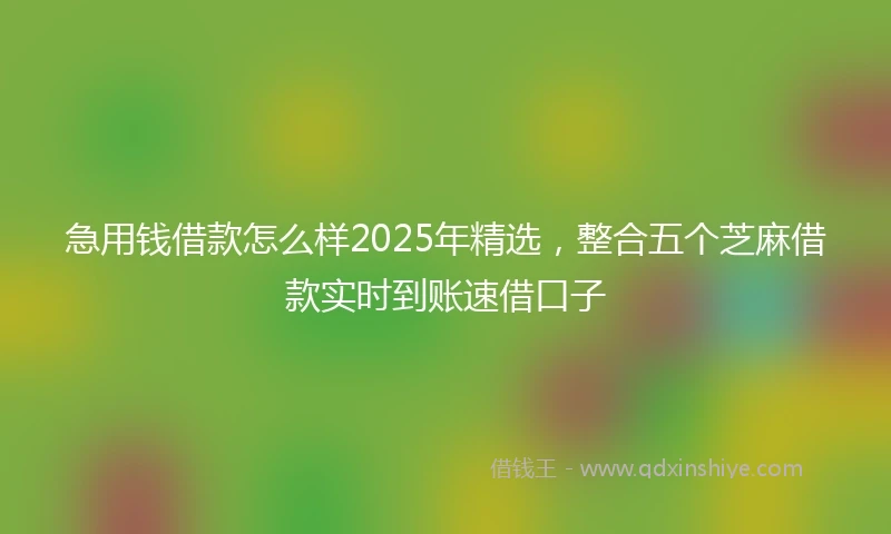 急用钱借款怎么样2025年精选，整合五个芝麻借款实时到账速借口子