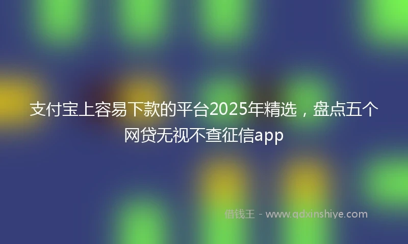 支付宝上容易下款的平台2025年精选，盘点五个网贷无视不查征信app