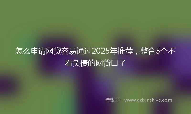 怎么申请网贷容易通过2025年推荐，整合5个不看负债的网贷口子