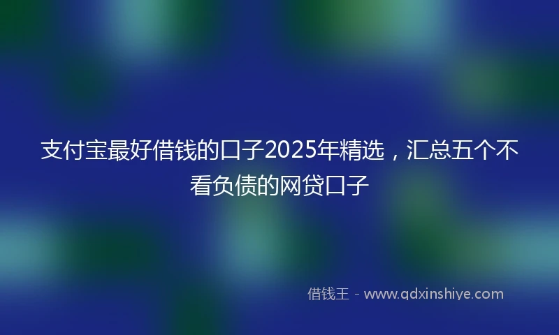 支付宝最好借钱的口子2025年精选，汇总五个不看负债的网贷口子