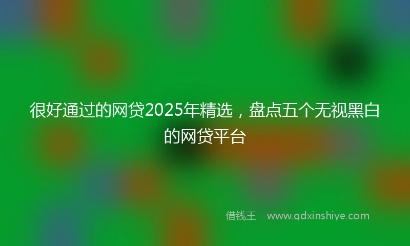 很好通过的网贷2025年精选,盘点五个无视黑白的网贷平台