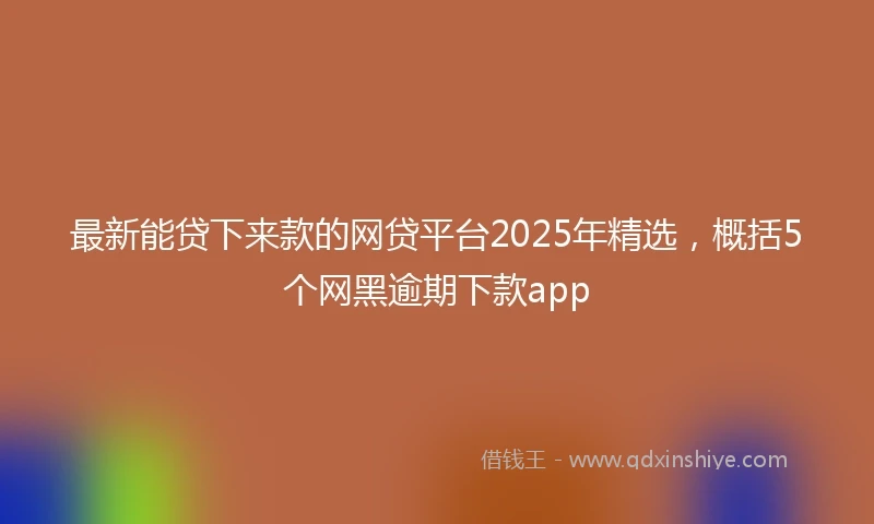 最新能贷下来款的网贷平台2025年精选，概括5个网黑逾期下款app