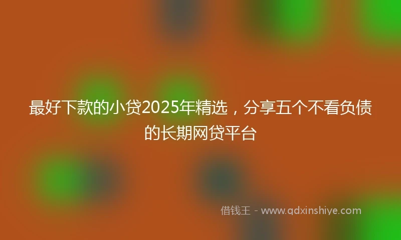 最好下款的小贷2025年精选，分享五个不看负债的长期网贷平台