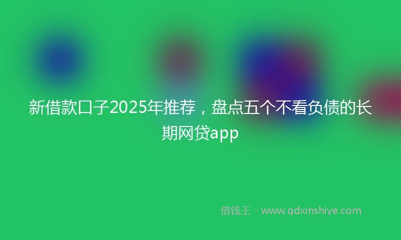 新借款口子2025年推荐，盘点五个不看负债的长期网贷app