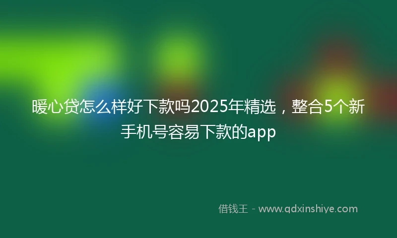 暖心贷怎么样好下款吗2025年精选，整合5个新手机号容易下款的app