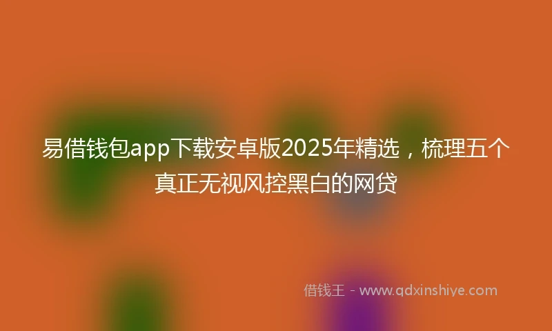 易借钱包app下载安卓版2025年精选，梳理五个真正无视风控黑白的网贷