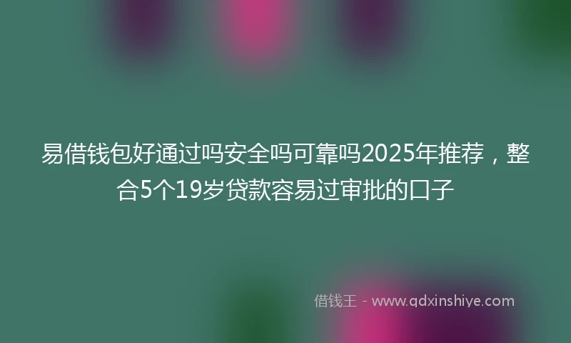 易借钱包好通过吗安全吗可靠吗2025年推荐，整合5个19岁贷款容易过审批的口子