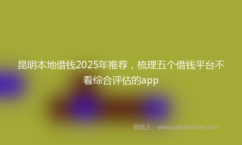 昆明本地借钱2025年推荐，梳理五个借钱平台不看综合评估的app