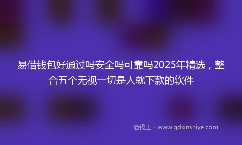 易借钱包好通过吗安全吗可靠吗2025年精选，整合五个无视一切是人就下款的软件