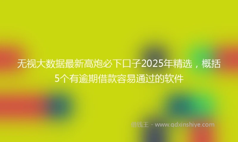 无视大数据最新高炮必下口子2025年精选，概括5个有逾期借款容易通过的软件