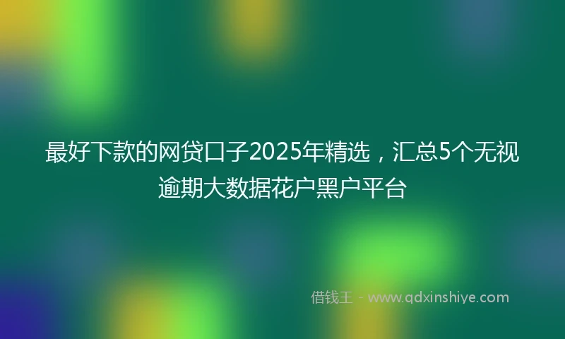 最好下款的网贷口子2025年精选,汇总5个无视逾期大数据花户黑户平台