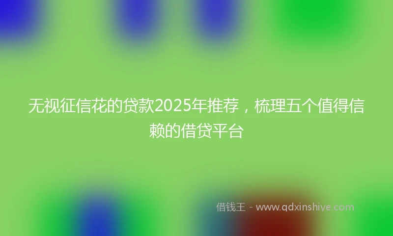 无视征信花的贷款2025年推荐，梳理五个值得信赖的借贷平台