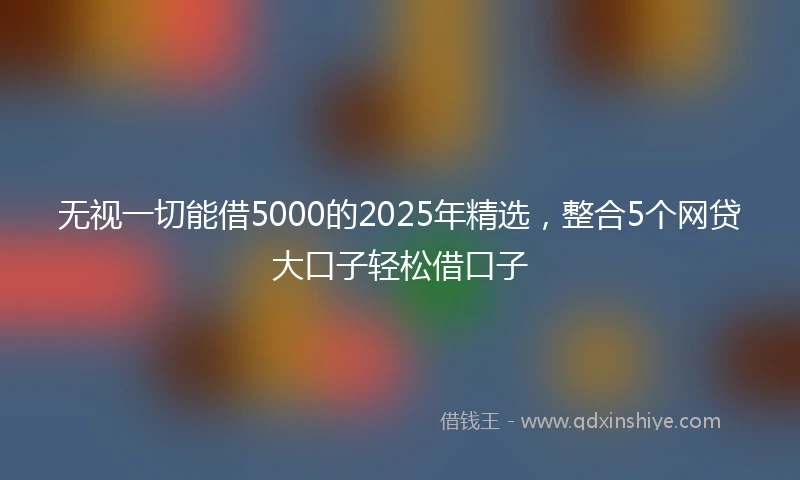 无视一切能借5000的2025年精选，整合5个网贷大口子轻松借口子