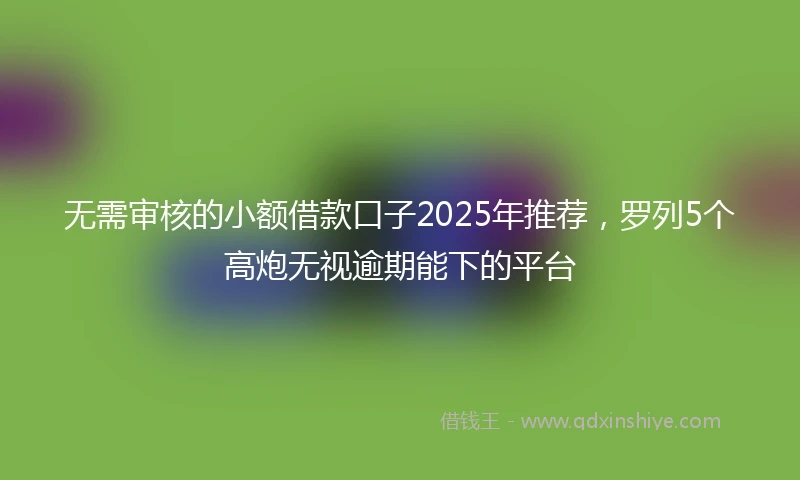 无需审核的小额借款口子2025年推荐，罗列5个高炮无视逾期能下的平台