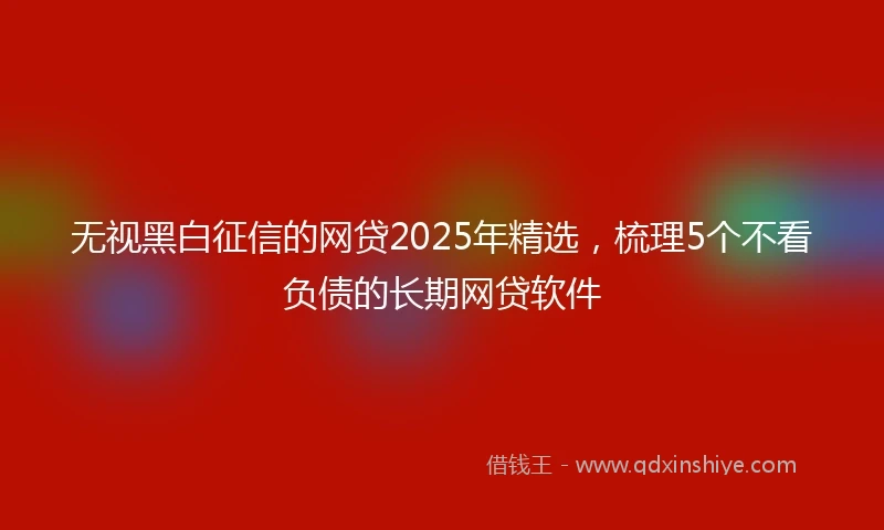 无视黑白征信的网贷2025年精选，梳理5个不看负债的长期网贷软件