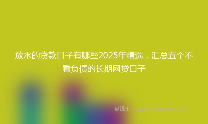 放水的贷款口子有哪些2025年精选，汇总五个不看负债的长期网贷口子