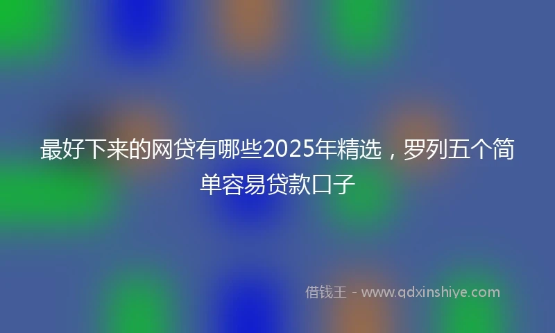 最好下来的网贷有哪些2025年精选，罗列五个简单容易贷款口子