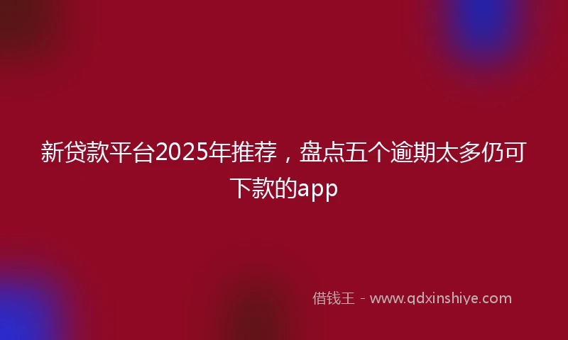 新贷款平台2025年推荐，盘点五个逾期太多仍可下款的app