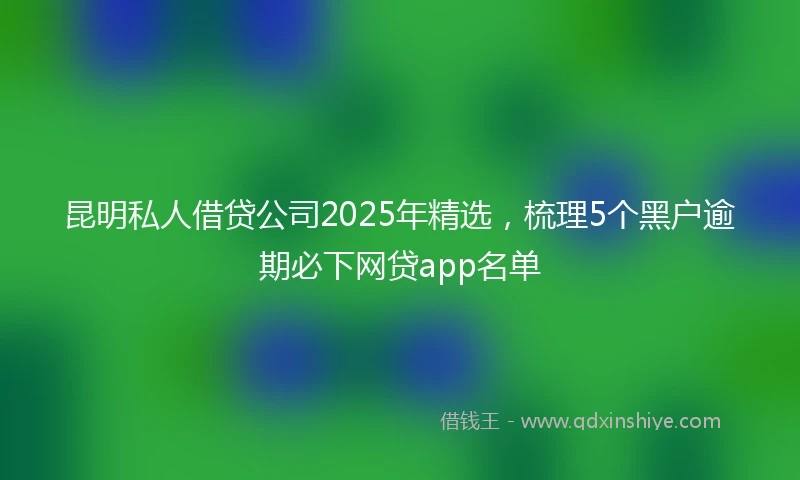 昆明私人借贷公司2025年精选，梳理5个黑户逾期必下网贷app名单