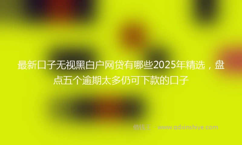 最新口子无视黑白户网贷有哪些2025年精选，盘点五个逾期太多仍可下款的口子