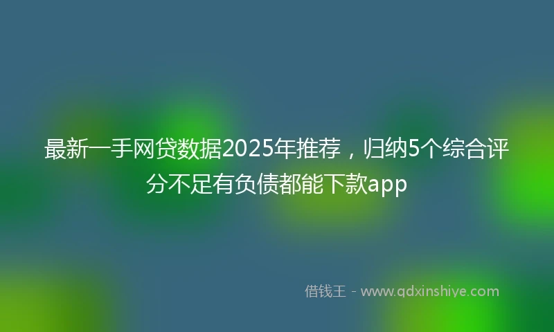 最新一手网贷数据2025年推荐，归纳5个综合评分不足有负债都能下款app
