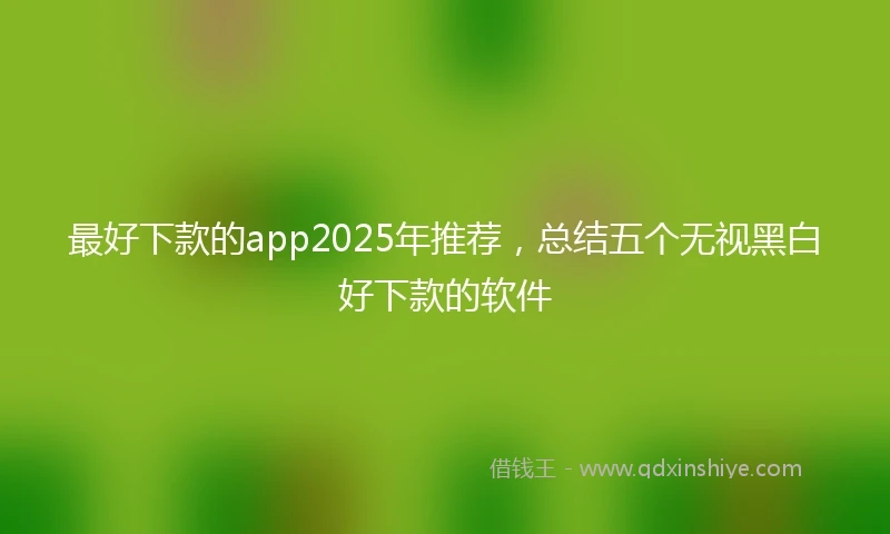 最好下款的app2025年推荐，总结五个无视黑白好下款的软件