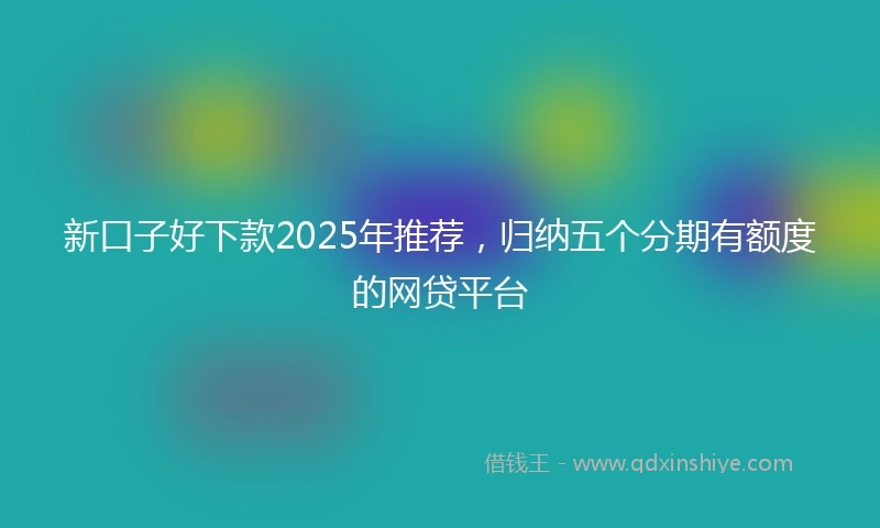 新口子好下款2025年推荐，归纳五个分期有额度的网贷平台