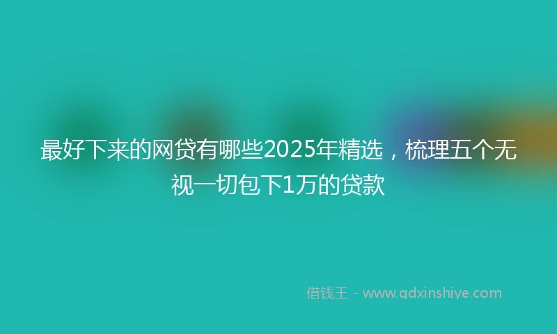 最好下来的网贷有哪些2025年精选，梳理五个无视一切包下1万的贷款