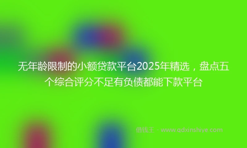 无年龄限制的小额贷款平台2025年精选，盘点五个综合评分不足有负债都能下款平台