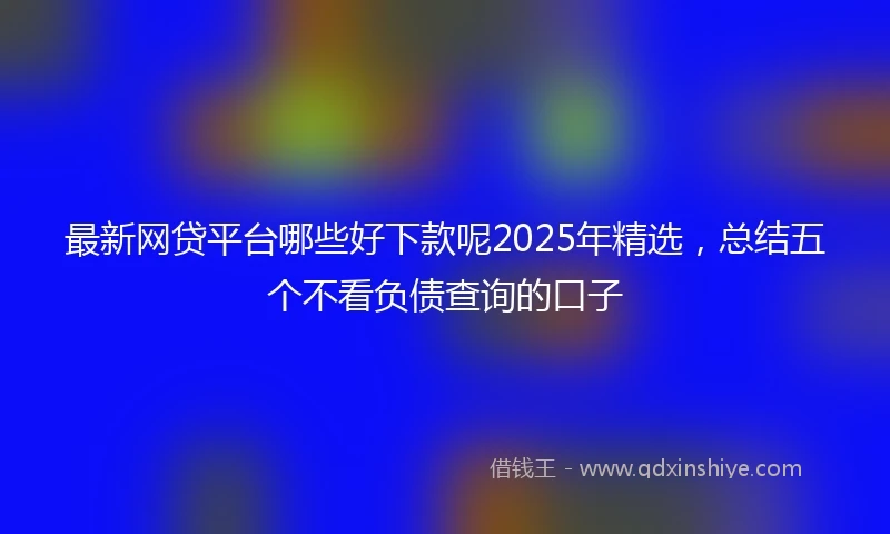 最新网贷平台哪些好下款呢2025年精选，总结五个不看负债查询的口子