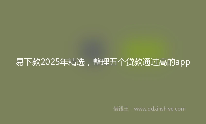 易下款2025年精选，整理五个贷款通过高的app