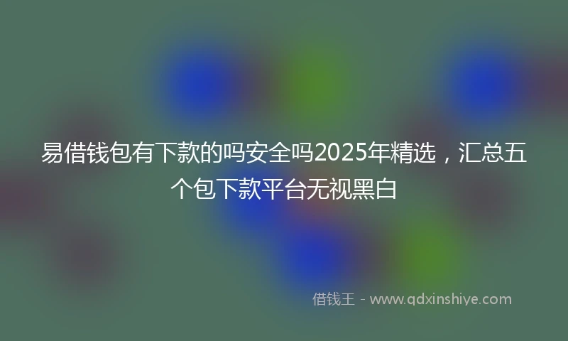 易借钱包有下款的吗安全吗2025年精选，汇总五个包下款平台无视黑白
