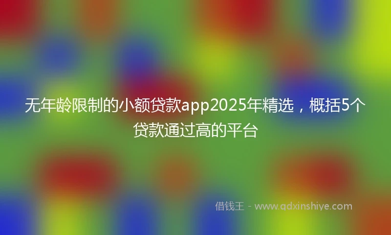 无年龄限制的小额贷款app2025年精选，概括5个贷款通过高的平台