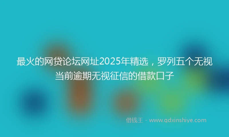最火的网贷论坛网址2025年精选，罗列五个无视当前逾期无视征信的借款口子