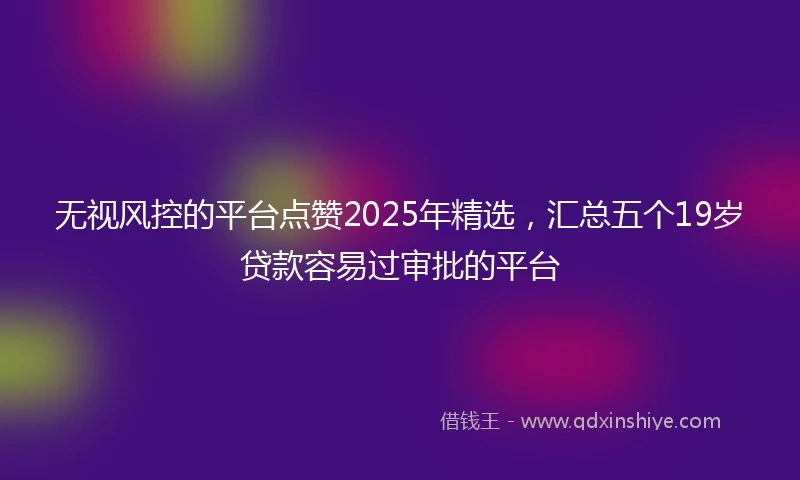 无视风控的平台点赞2025年精选，汇总五个19岁贷款容易过审批的平台