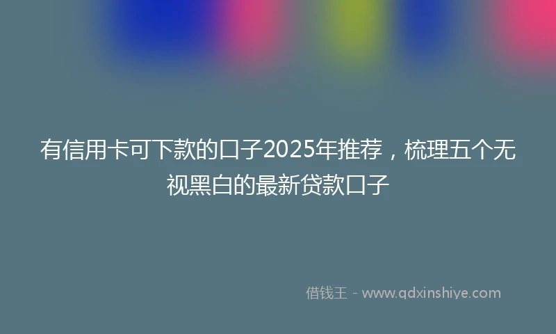 有信用卡可下款的口子2025年推荐，梳理五个无视黑白的最新贷款口子