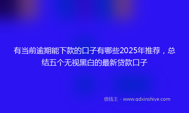 有当前逾期能下款的口子有哪些2025年推荐，总结五个无视黑白的最新贷款口子