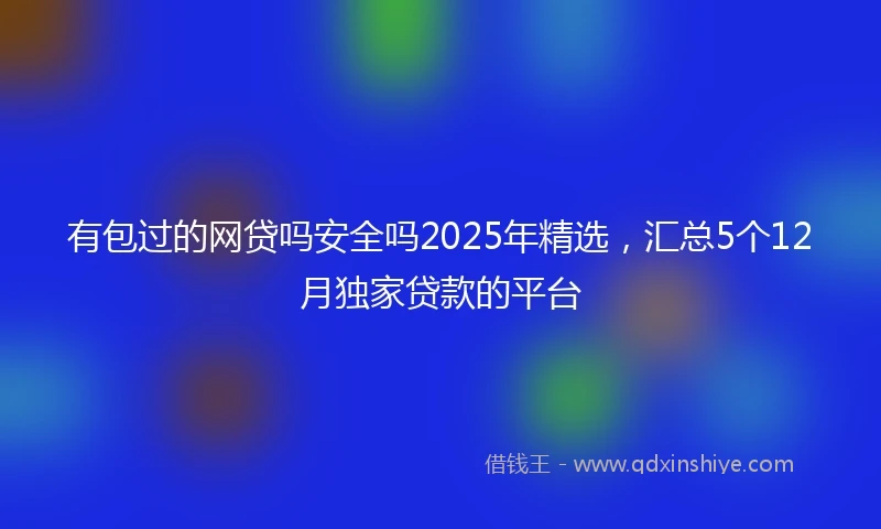 有包过的网贷吗安全吗2025年精选，汇总5个12月独家贷款的平台