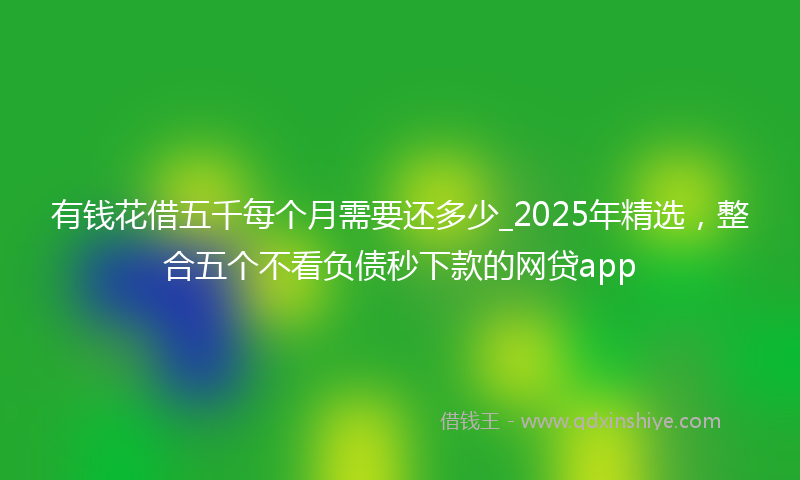 有钱花借五千每个月需要还多少_2025年精选，整合五个不看负债秒下款的网贷app