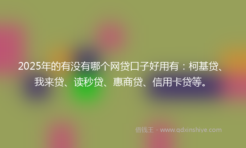2025年的有没有哪个网贷口子好用有：柯基贷、我来贷、读秒贷、惠商贷、信用卡贷等。