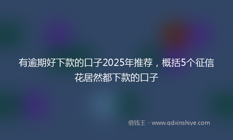 有逾期好下款的口子2025年推荐，概括5个征信花居然都下款的口子