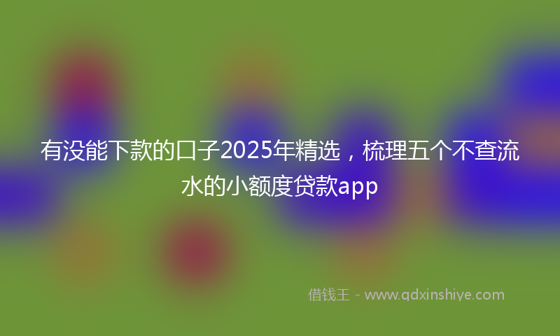 有没能下款的口子2025年精选，梳理五个不查流水的小额度贷款app