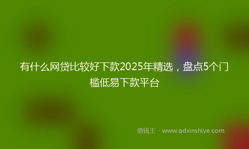 有什么网贷比较好下款2025年精选,盘点5个门槛低易下款平台