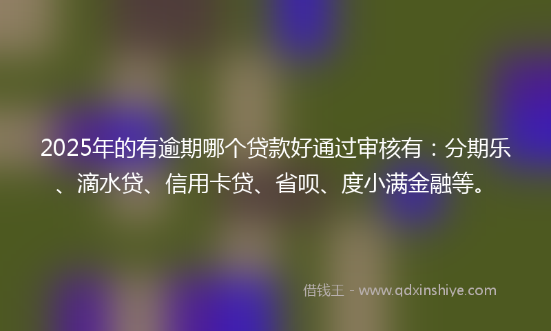 2025年的有逾期哪个贷款好通过审核有：分期乐、滴水贷、信用卡贷、省呗、度小满金融等。