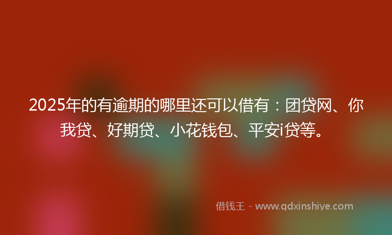 2025年的有逾期的哪里还可以借有：团贷网、你我贷、好期贷、小花钱包、平安i贷等。