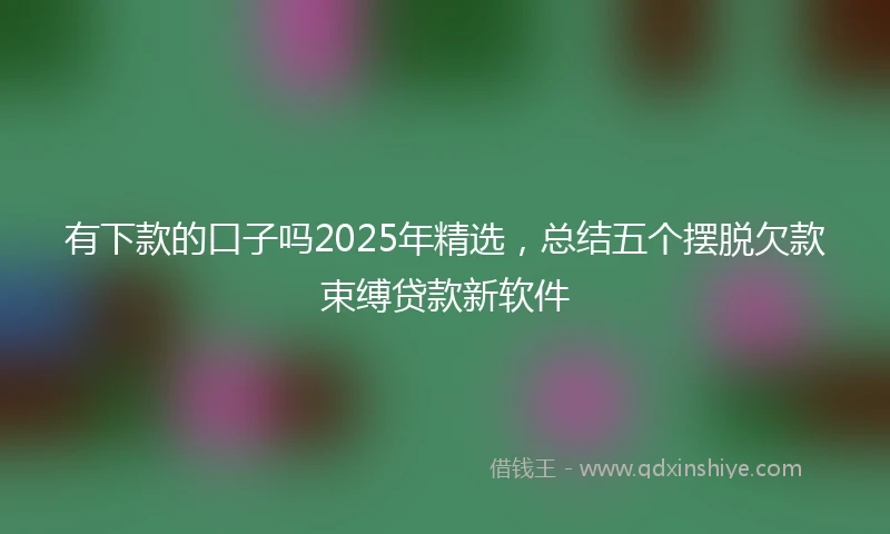 有下款的口子吗2025年精选，总结五个摆脱欠款束缚贷款新软件