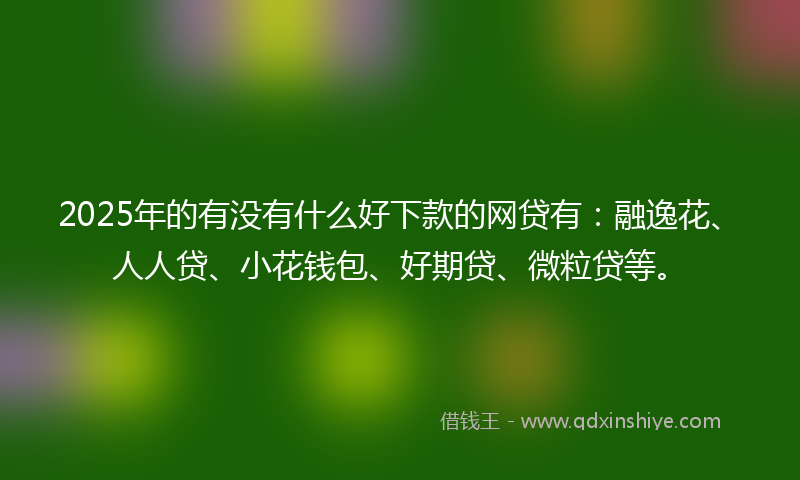 2025年的有没有什么好下款的网贷有：融逸花、人人贷、小花钱包、好期贷、微粒贷等。