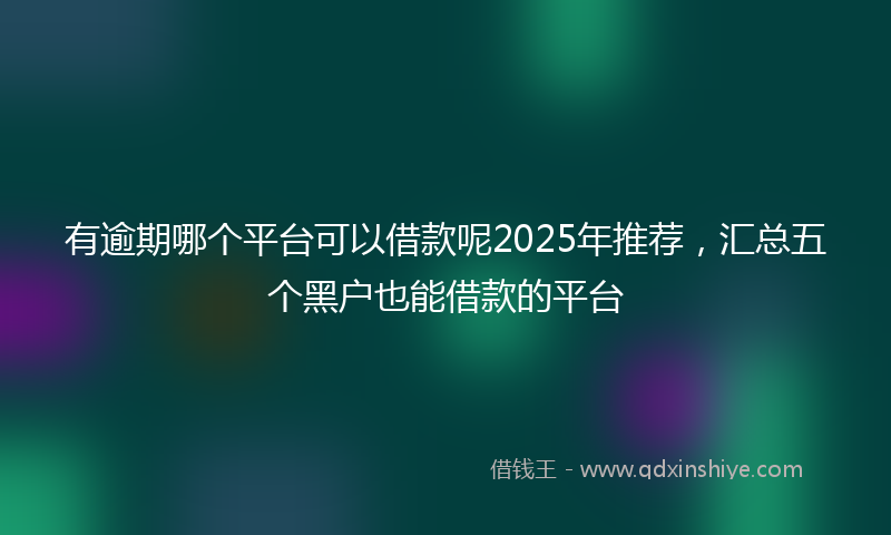有逾期哪个平台可以借款呢2025年推荐，汇总五个黑户也能借款的平台