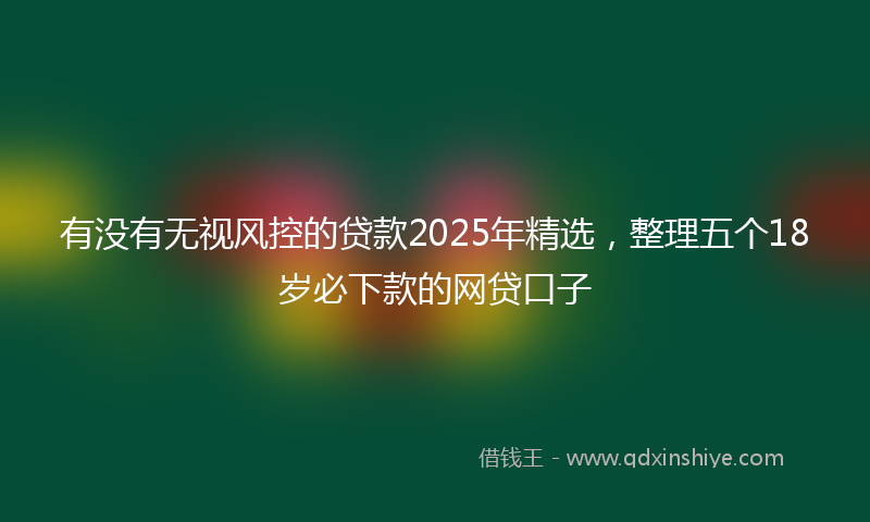 有没有无视风控的贷款2025年精选，整理五个18岁必下款的网贷口子